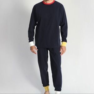 Sleepy Jones Keith Lounge Set Men’s Size XS Midnight Navy